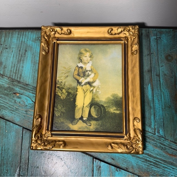 Vintage Picture Child Framed Art Deco Victorian - Picture 2 of 10